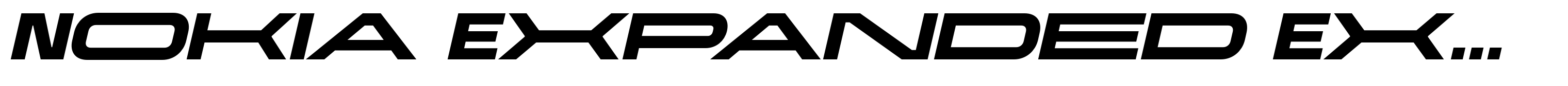 Nokia Expanded Extra Bold Italic